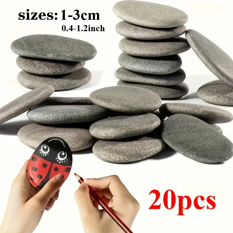 20Pcs Natural River Rocks Smoo - Fish Tank Gravel recension och pris