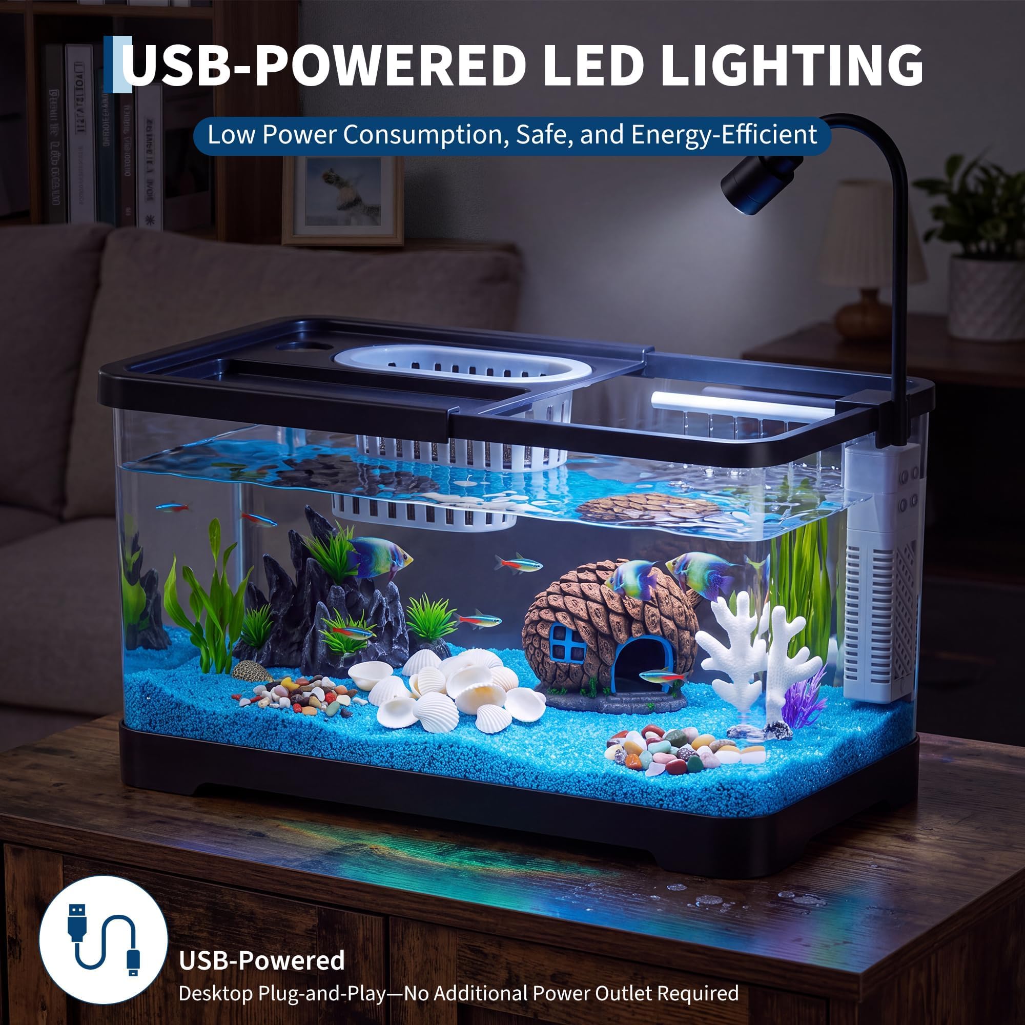Fish Tank Starter Kit With Fil - Betta Fish Tank recension och pris