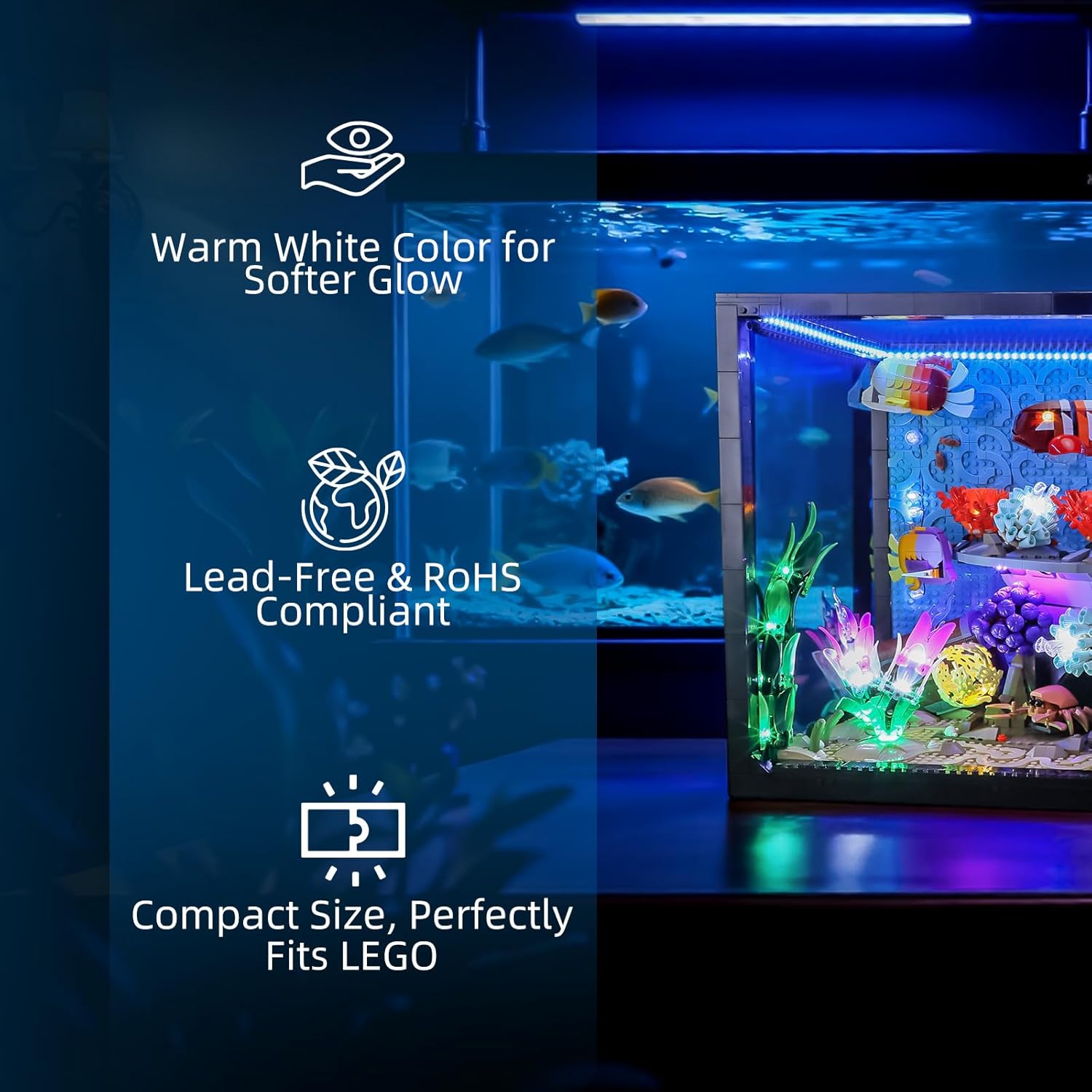 Hprosper LED Light for lego 10 - Aquarium Light recension och pris