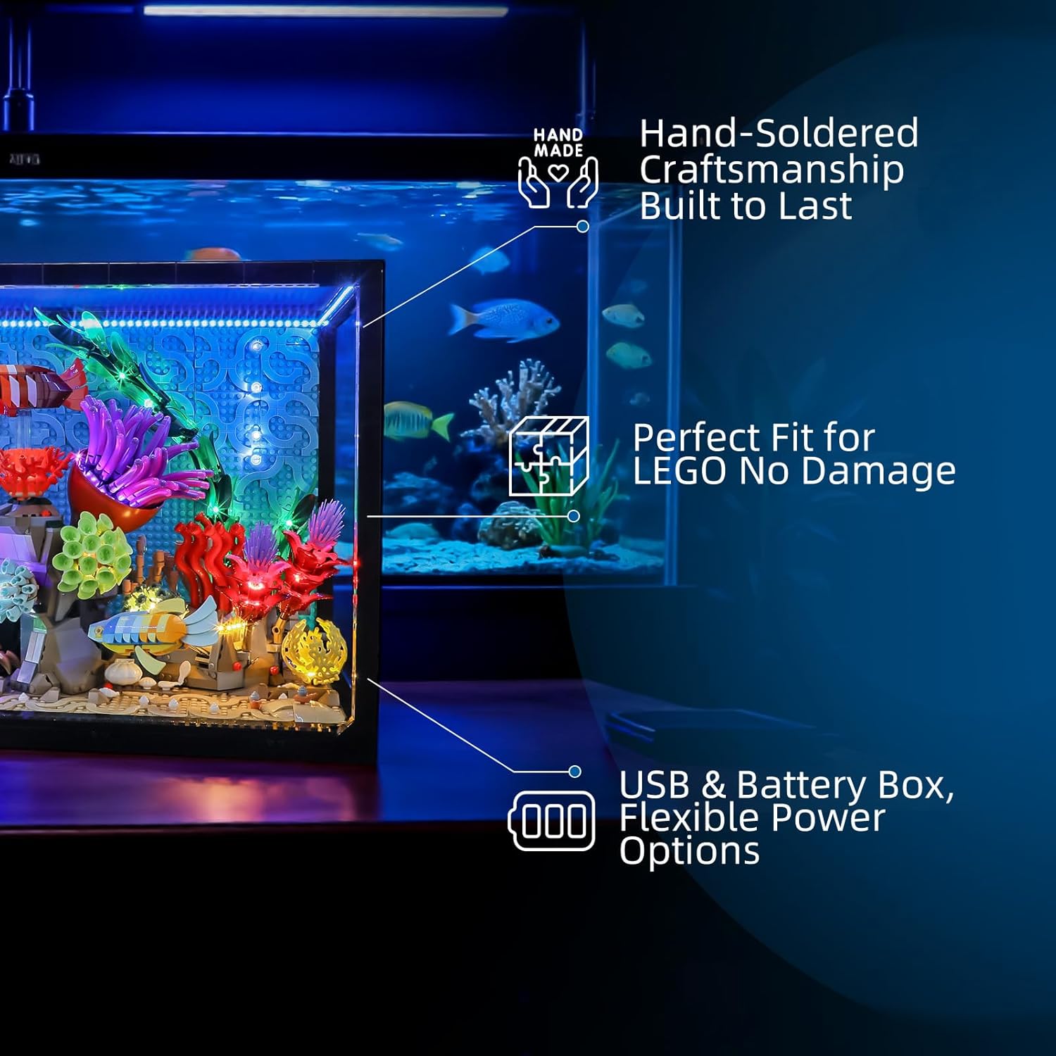 Hprosper LED Light for lego 10 - Aquarium Light recension och pris