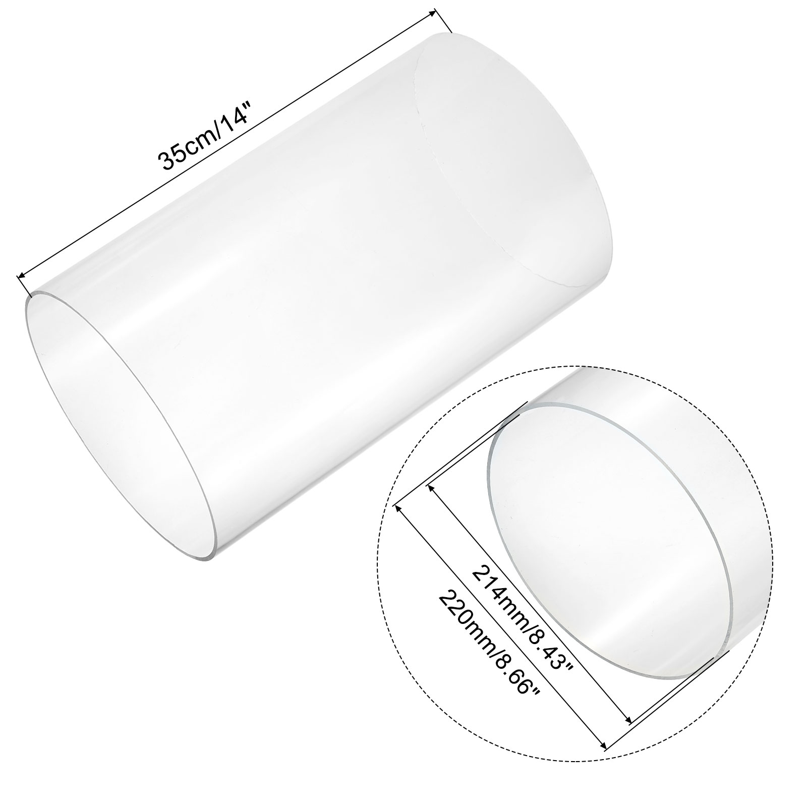 350mm Transparent Acrylic Aqua - Fish Tank Heater recension och pris