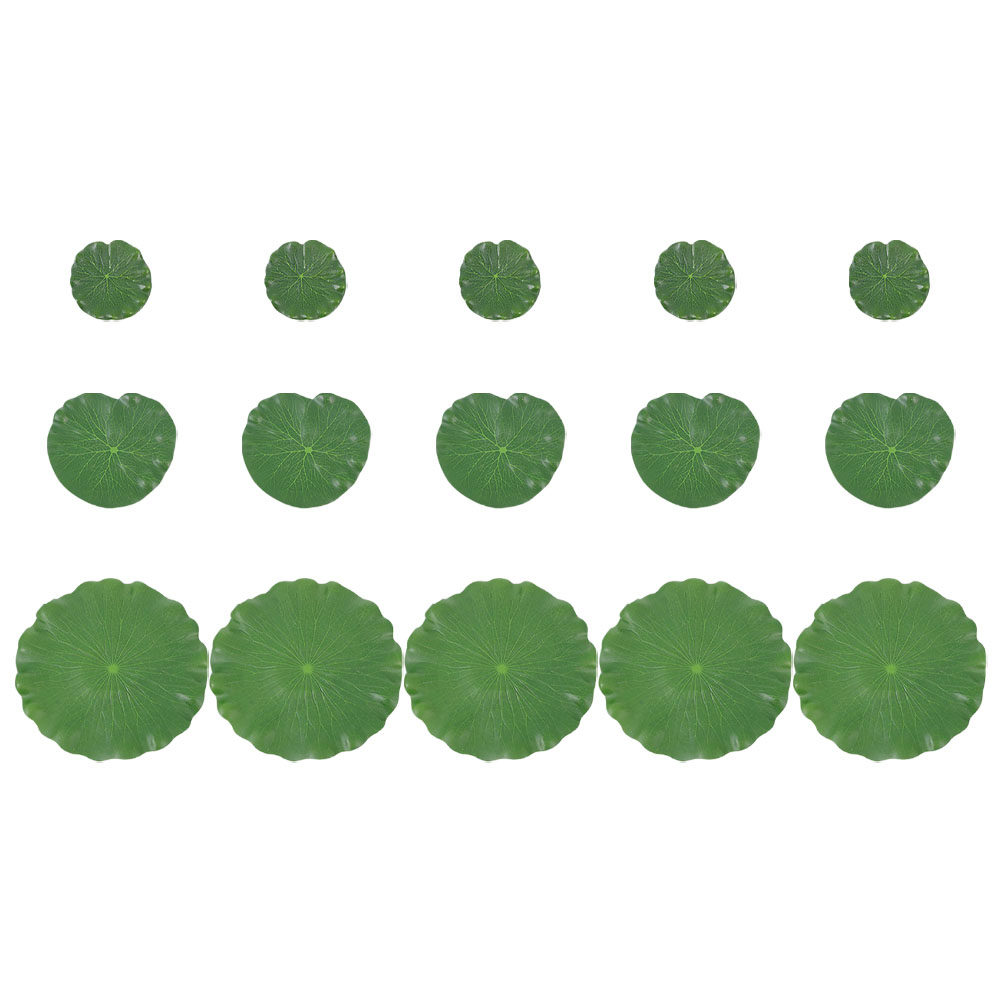 Artificial Lily Pads 15Pcs Rea - Aquarium Fish Tank recension och pris