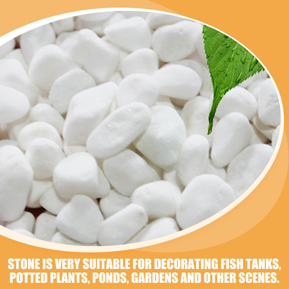 1Set White Decorative Stone El - Fish Tank Gravel recension och pris