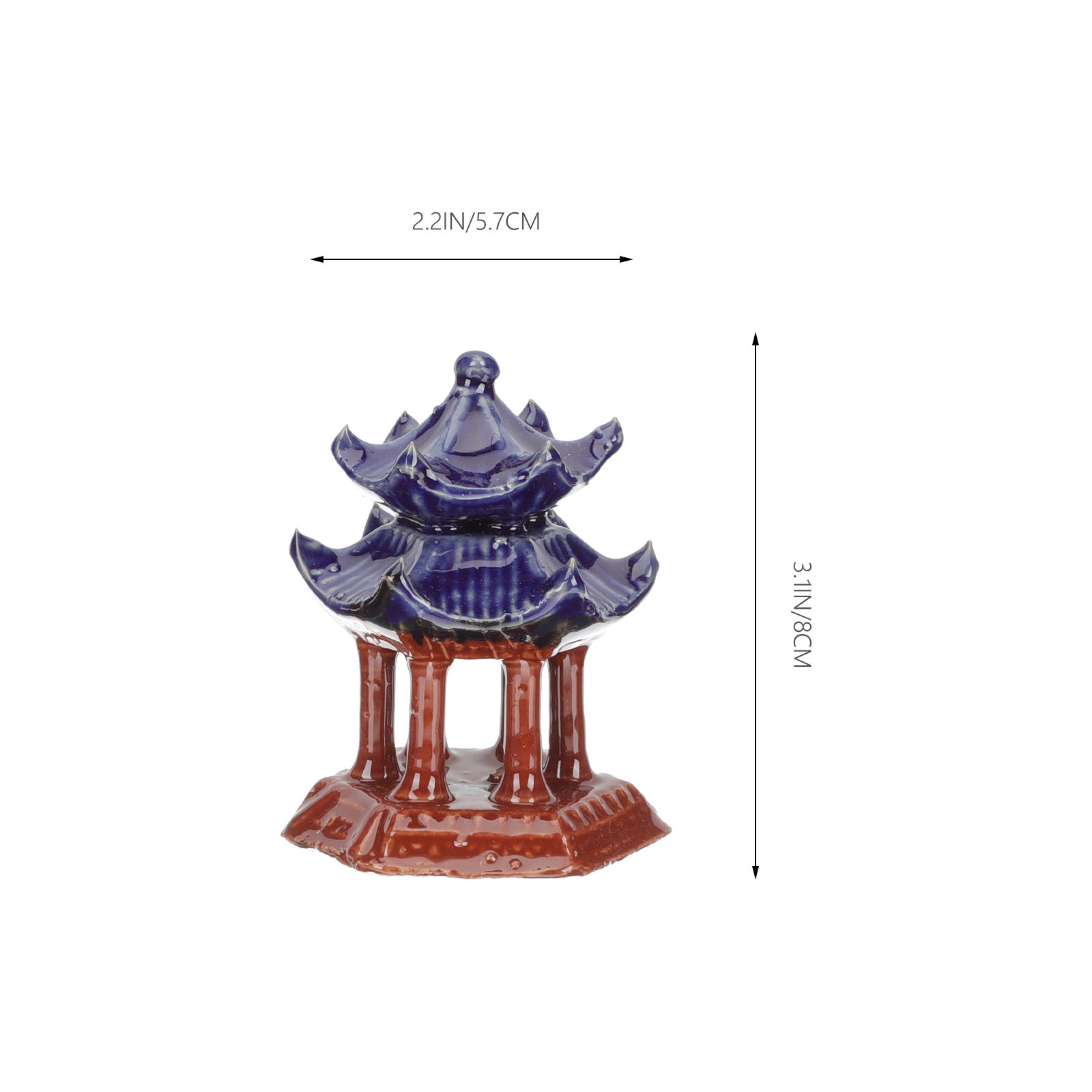 3Pcs Ceramic Pavilion Miniatur - Aquarium Decor recension och pris