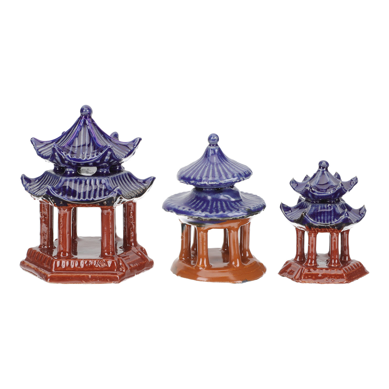 3Pcs Ceramic Pavilion Miniatur - Aquarium Decor recension och pris