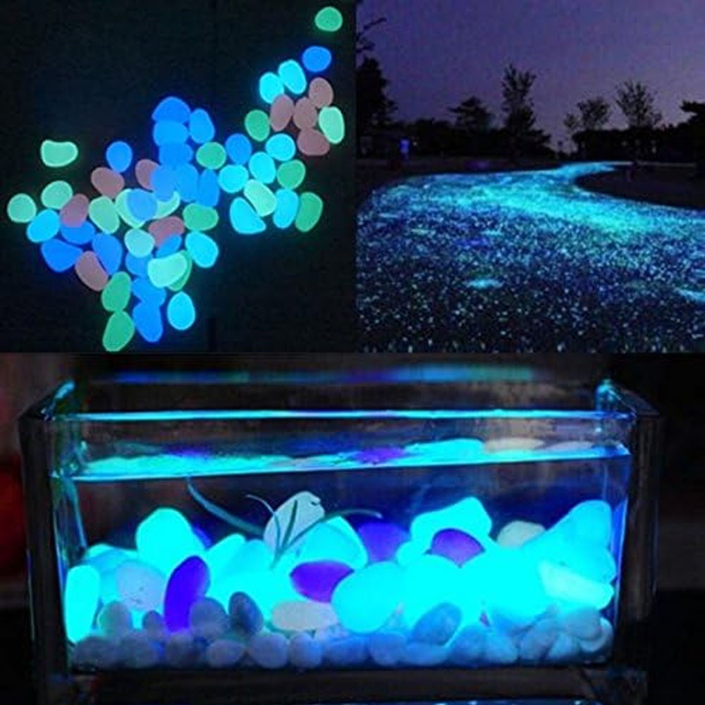 Fish Tank Rocks Glow Blue Pebb - Fish Aquarium Home recension och pris