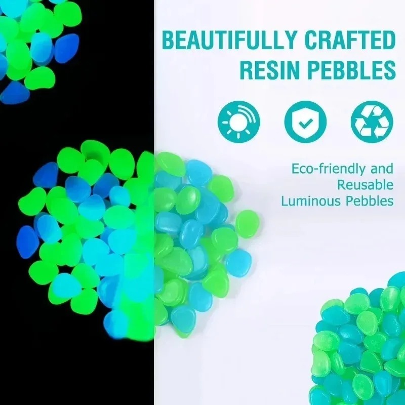 100-1000 Pcs Luminous Rock, St - Fish Tank Gravel recension och pris