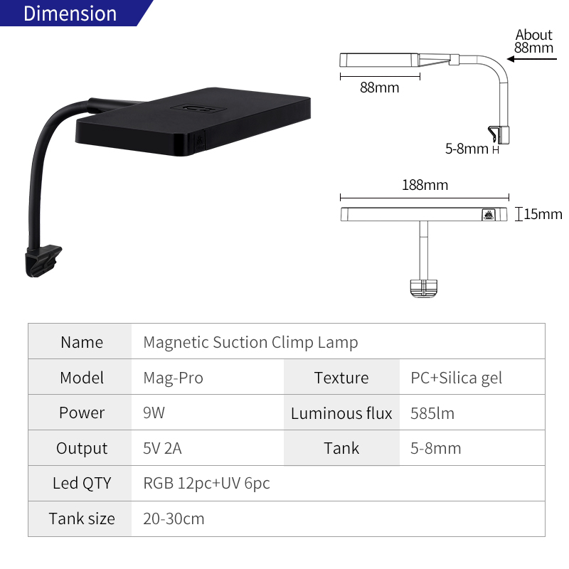 Mag-Pro LED RGB Dimming xiaomi - Xiaomi Aquarium Fish Tank recension och pris