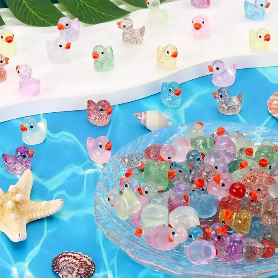 ~ Miniature resin duck with pu - Aquarium Decor recension och pris