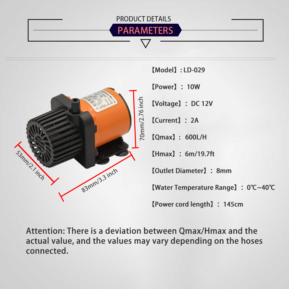 12V DC Brushless Small Submers - Aquarium Pump recension och pris