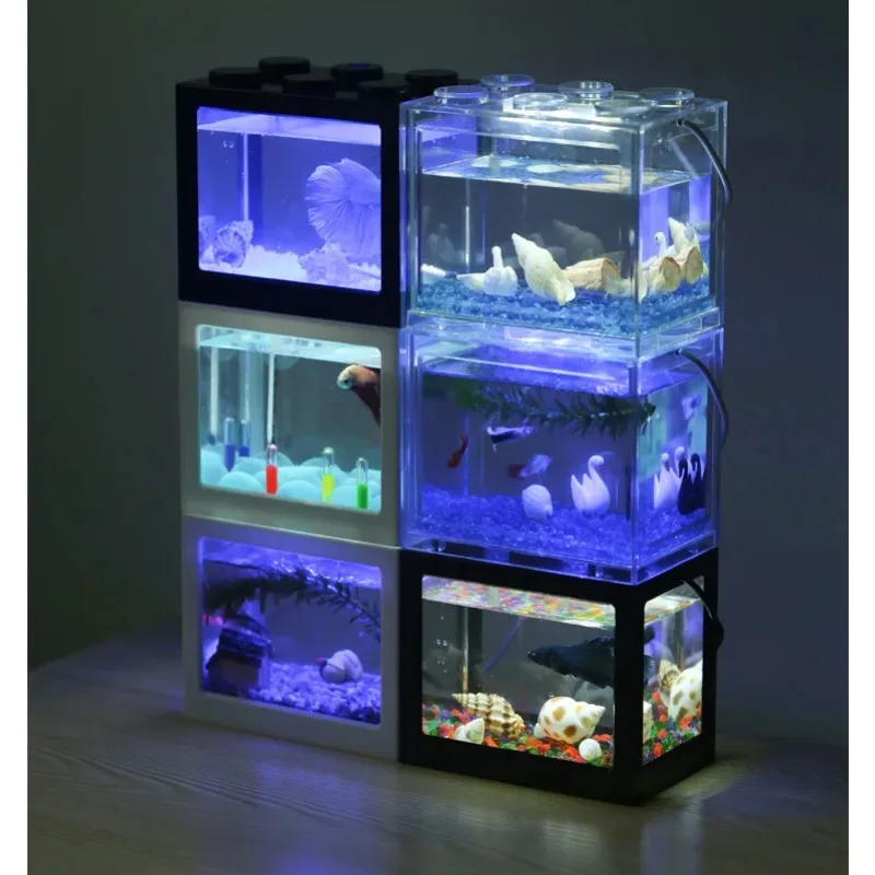 1L USB LED Desktop Mini Aquari - Betta Fish Tank recension och pris