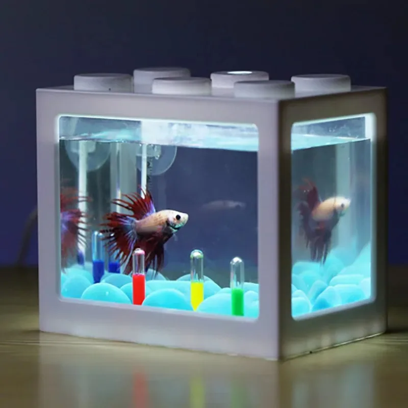 1L USB LED Desktop Mini Aquari - Betta Fish Tank recension och pris