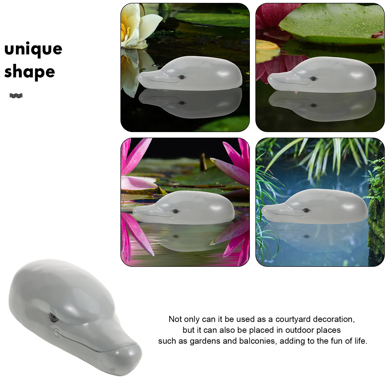 Premium Resin Dolphin Head Orn - Aquarium Decor recension och pris